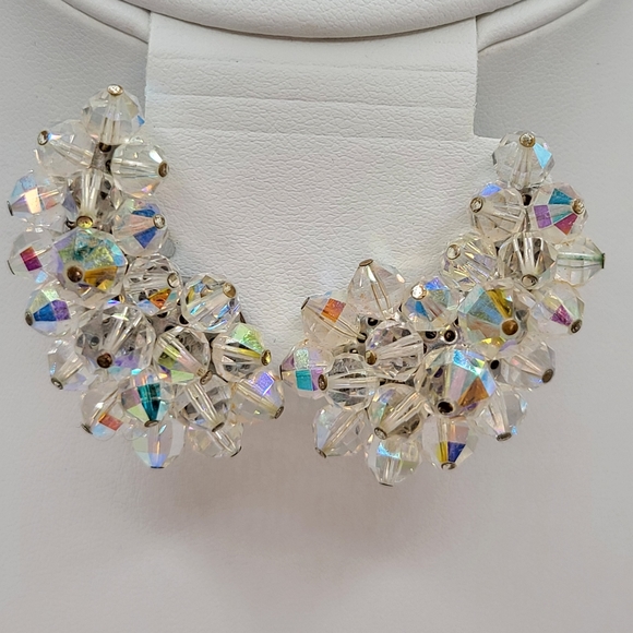 Laguana | Vintage Crystal Clip-On Earrings - Picture 2 of 8